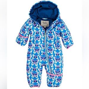 Hatley Snowsuit Baby Icy Butterflies Size 6-12 Months